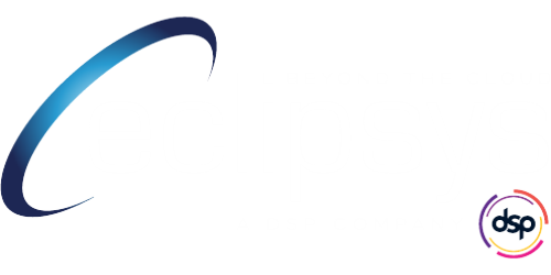 Eclipsys logo - White with color DSP